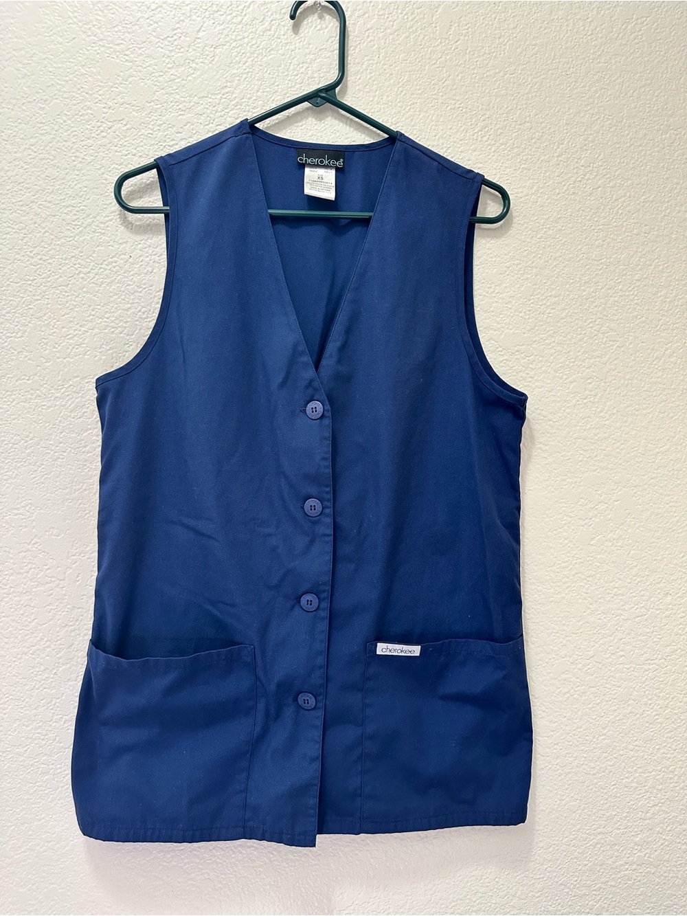 Cherokee Navy Blue Scrub Vest